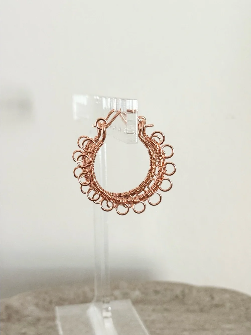 Artisan Multi-Loop Bohemian Copper Hoop Earrings